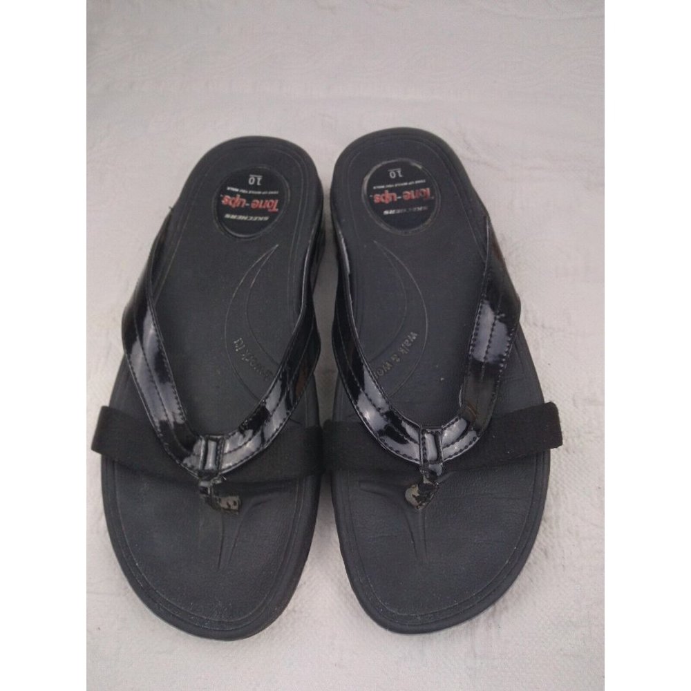 Skechers Womens Tone Ups Sandals Black Size 10 Tone Up While You Walk